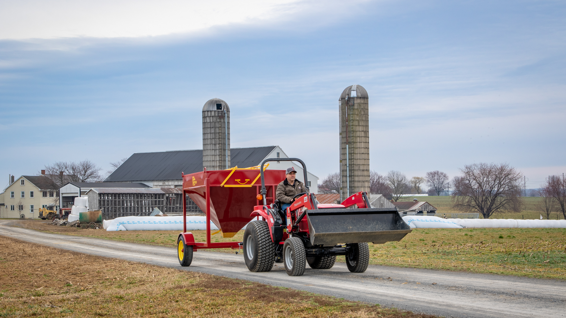 transporting a portable grain bin for sale