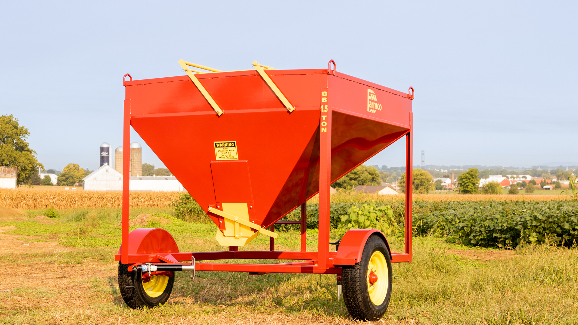 exterior 1.5 ton small grain bin setup for sale in PA