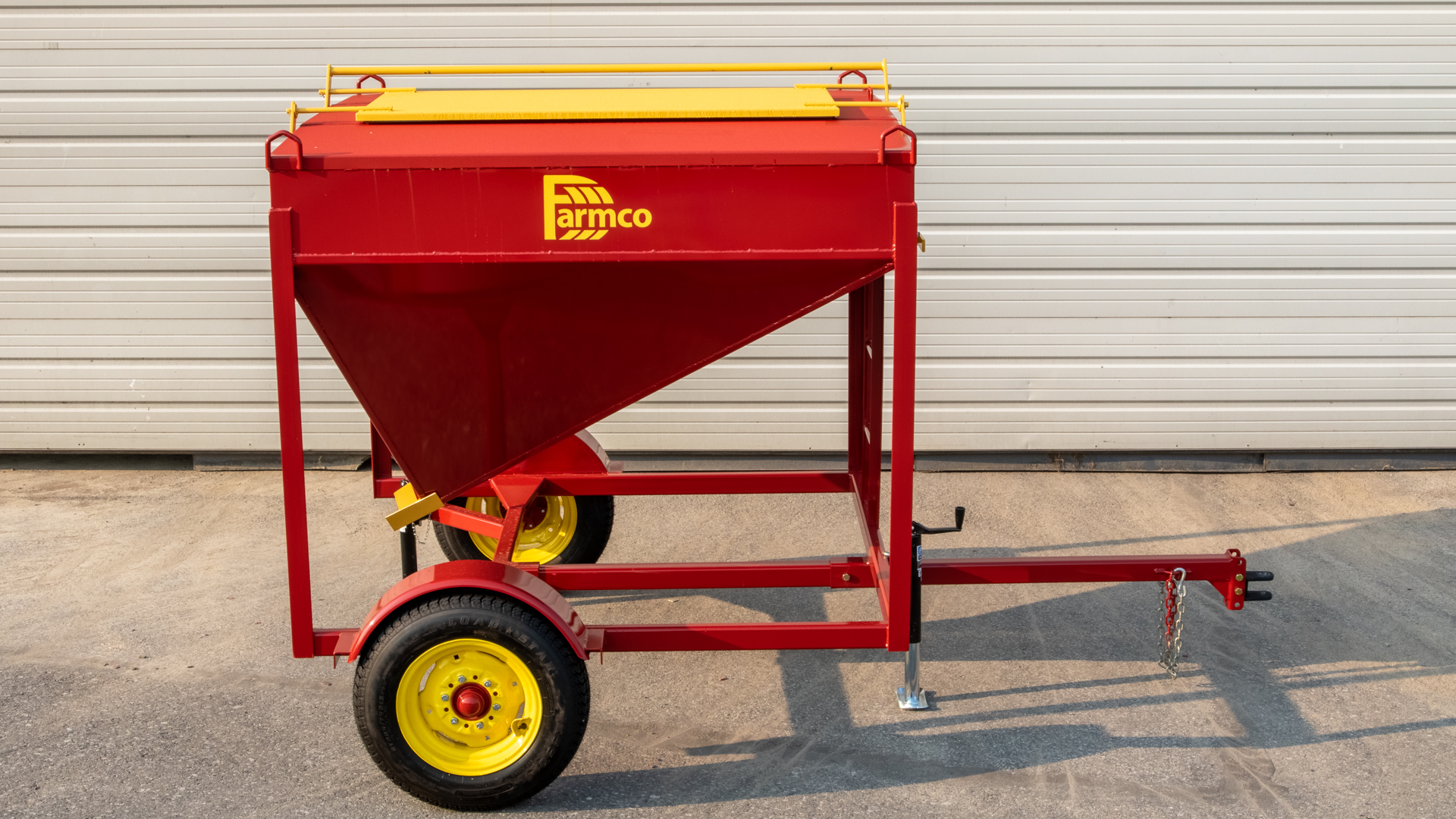 side angle of 1.5 ton small grain bin size